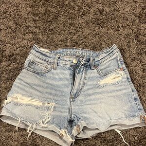 American Eagle Outfitters Distressed Blue Jean Shorts